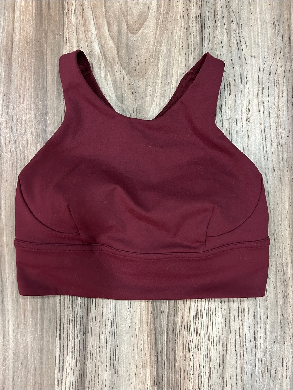 lululemon athletica High-Neck Sports Bra in Burgundy